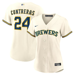 MLB William Contreras Milwaukee Brewers Nike Women's Home Replica Jersey - Cream