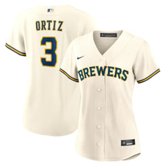 MLB Joey Ortiz Milwaukee Brewers Nike Women's Home Replica Jersey - Cream