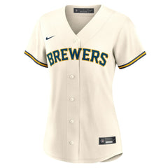 MLB Joey Ortiz Milwaukee Brewers Nike Women's Home Replica Jersey - Cream