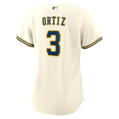 MLB Joey Ortiz Milwaukee Brewers Nike Women's Home Replica Jersey - Cream
