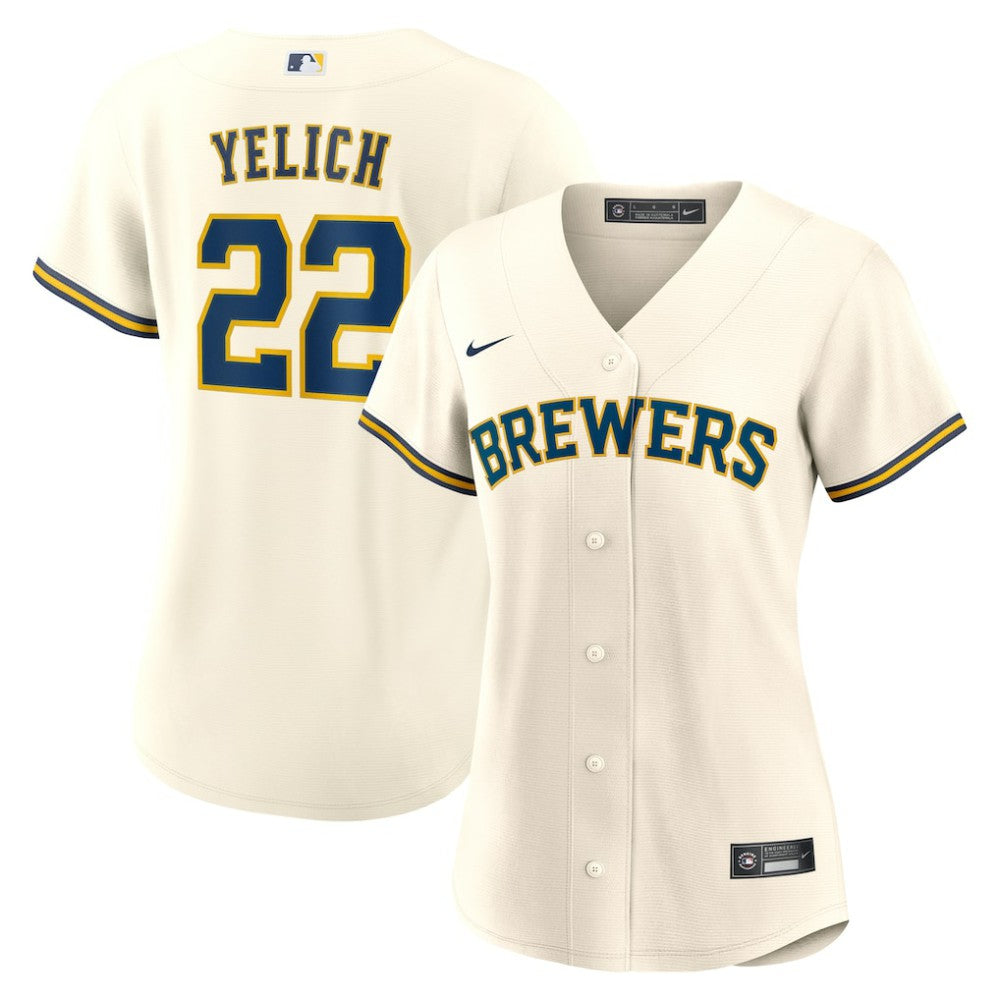 MLB Christian Yelich Milwaukee Brewers Nike Women's Home Replica Jersey - White
