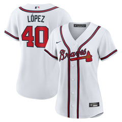 MLB Reynaldo Lopez Atlanta Braves Nike Women's Home Replica Jersey - White