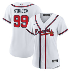 MLB Spencer Strider Atlanta Braves Nike Women's Home Replica Jersey - White