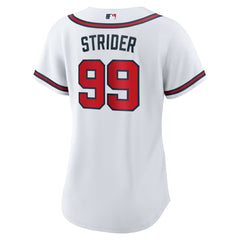 MLB Spencer Strider Atlanta Braves Nike Women's Home Replica Jersey - White