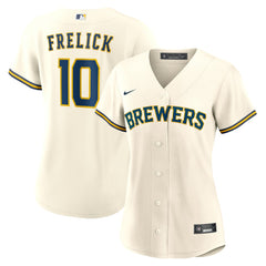MLB Sal Frelick Milwaukee Brewers Nike Women's Home Replica Jersey - Cream