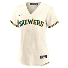 MLB Sal Frelick Milwaukee Brewers Nike Women's Home Replica Jersey - Cream