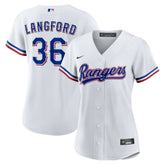 MLB Wyatt Langford Texas Rangers Nike Women's Home Replica Jersey - White