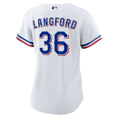 MLB Wyatt Langford Texas Rangers Nike Women's Home Replica Jersey - White