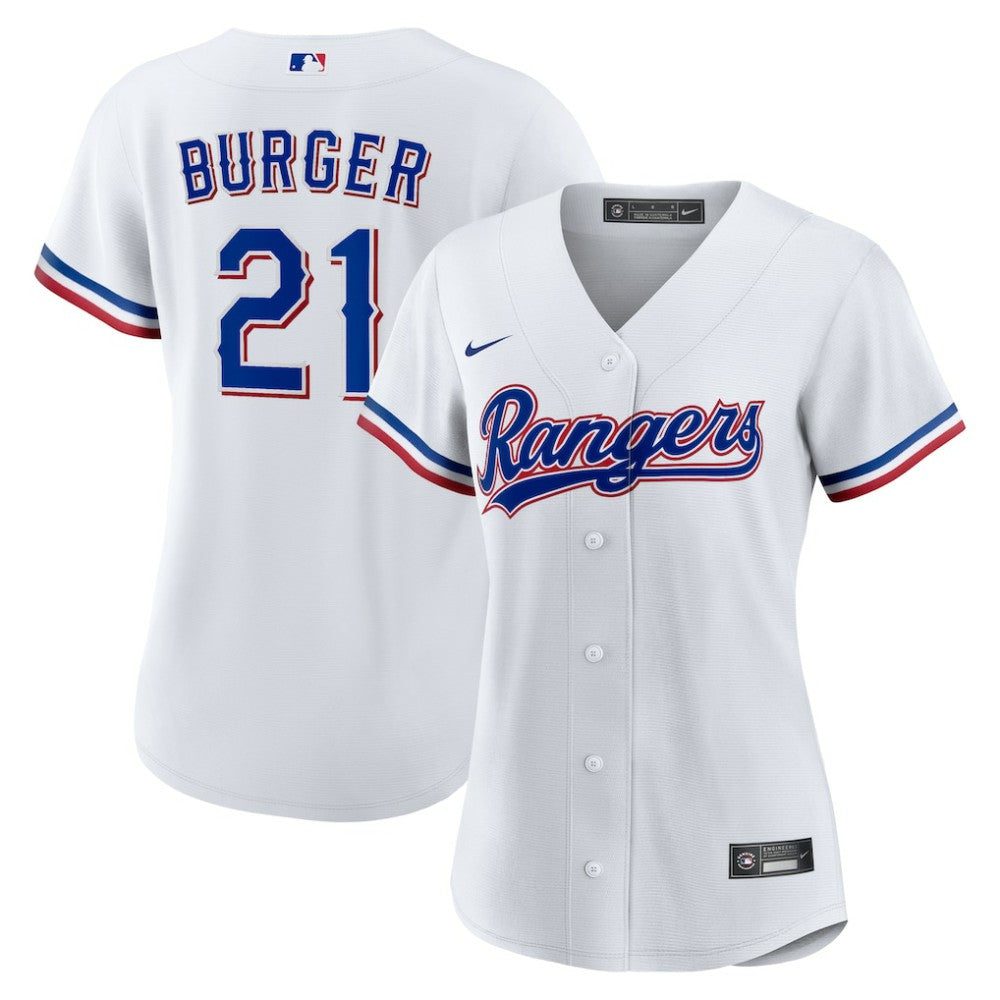 MLB Jake Burger Texas Rangers Nike Women's Home Replica Jersey - White