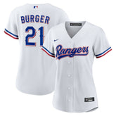 MLB Jake Burger Texas Rangers Nike Women's Home Replica Jersey - White