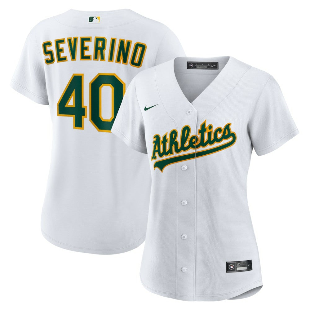MLB Luis Severino Athletics Nike Women's Home Replica Jersey - White