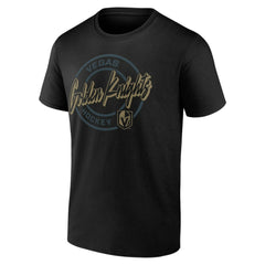 NHL Vegas Golden Knights Color Block Puck T-Shirt - Black