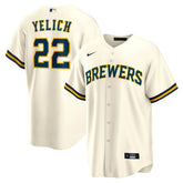 MLB Christian Yelich Milwaukee Brewers Nike Home Replica Jersey - White