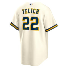 MLB Christian Yelich Milwaukee Brewers Nike Home Replica Jersey - White