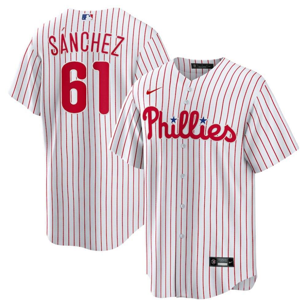 MLB Cristopher Sanchez Philadelphia Phillies Nike Home Replica Jersey - White