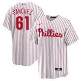 MLB Cristopher Sanchez Philadelphia Phillies Nike Home Replica Jersey - White
