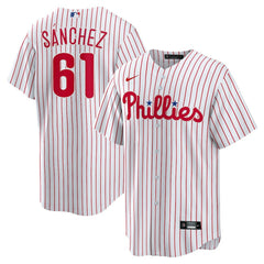 MLB Cristopher Sanchez Philadelphia Phillies Nike Home Replica Jersey - White