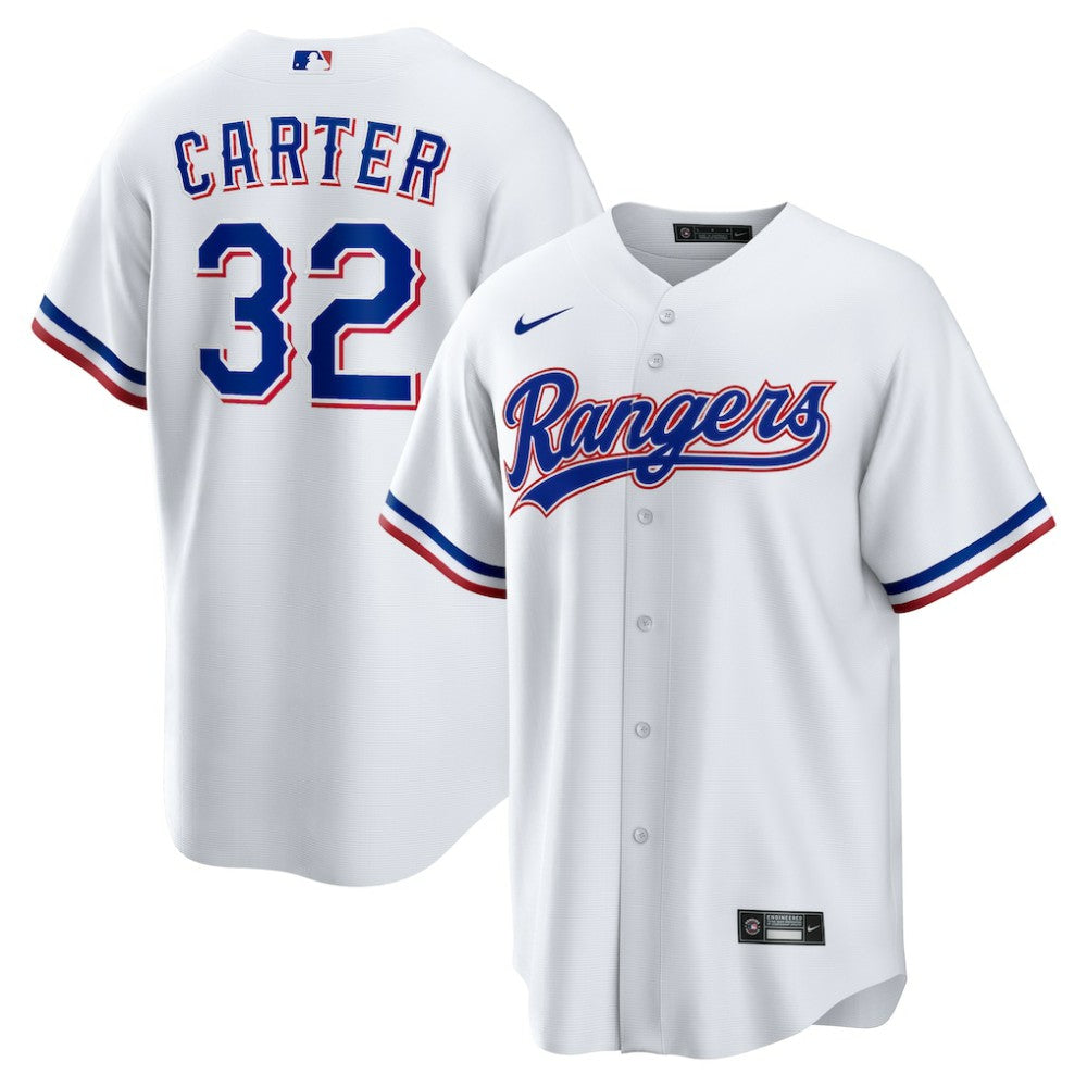 Evan Carter Texas Rangers Nike Home Replica Jersey - White Jerseys