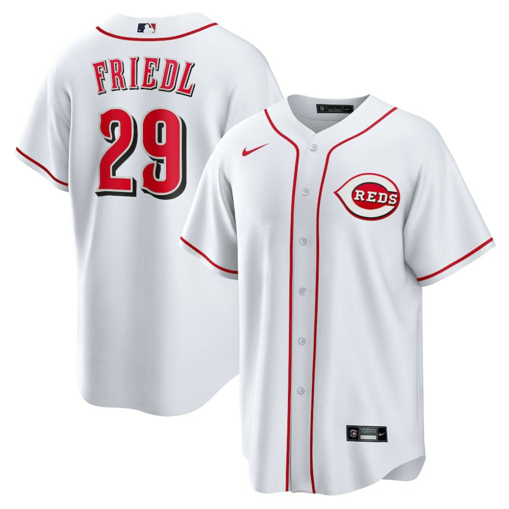 MLB TJ Friedl Cincinnati Reds Nike Home Replica Jersey - White