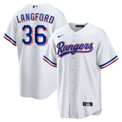 MLB Wyatt Langford Texas Rangers Nike Home Replica Jersey - White