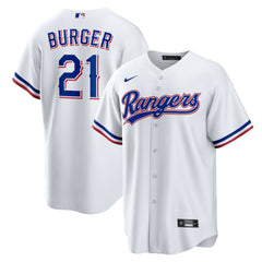 Jake Burger Texas Rangers Nike Home Replica Jersey - White Jerseys