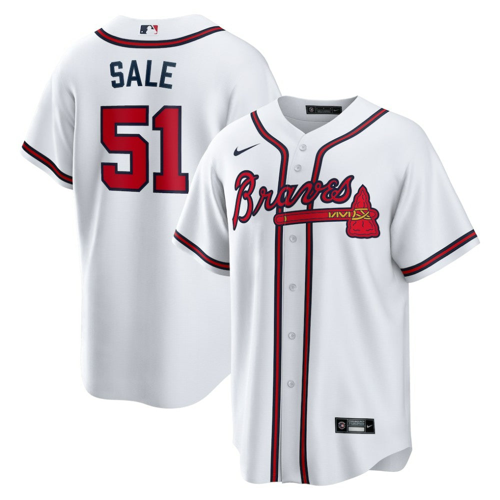 MLB Chris Sale Atlanta Braves Nike Home Replica Jersey - White