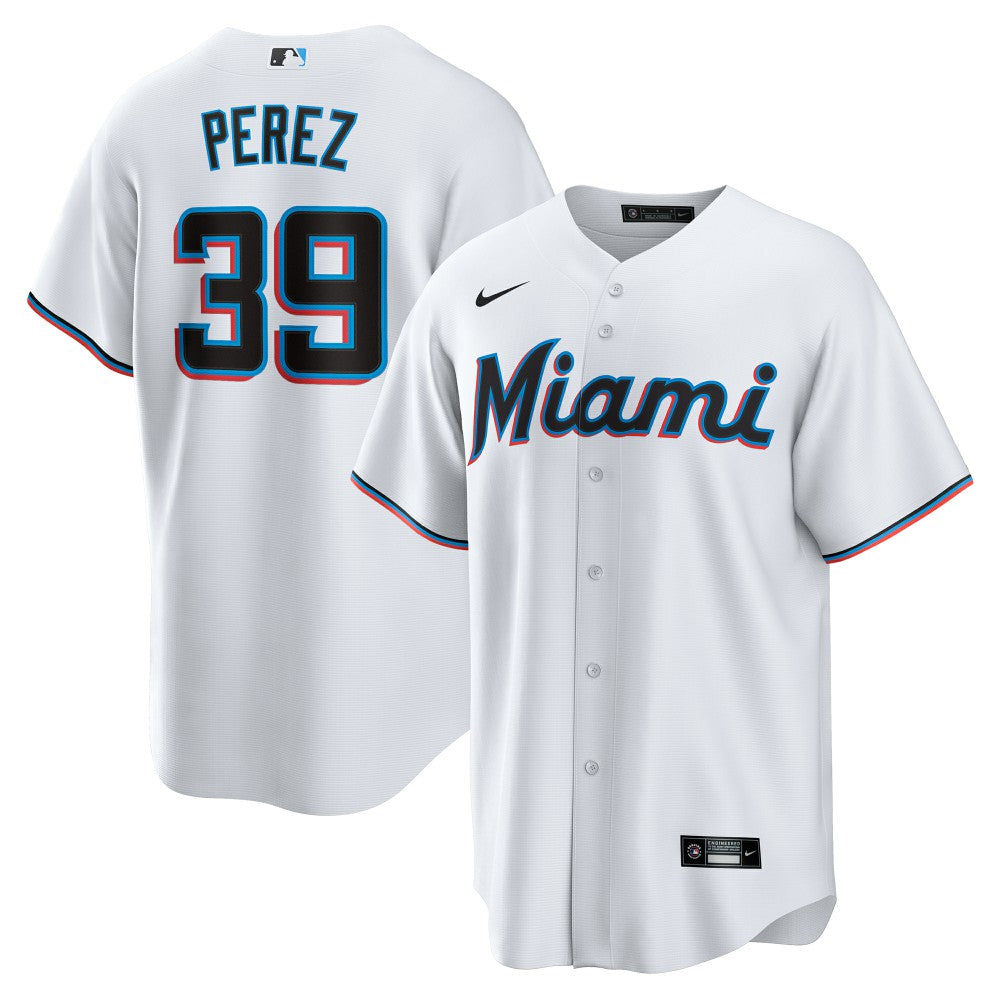 MLB Eury Perez Miami Marlins Nike Home Replica Jersey - White