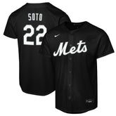 MLB Juan Soto New York Mets Nike Youth Replica Fashion Jersey - Black