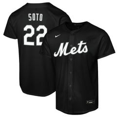 MLB Juan Soto New York Mets Nike Youth Replica Fashion Jersey - Black