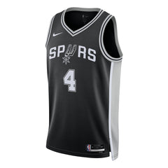 NBA De'Aaron Fox San Antonio Spurs Unisex Swingman Player Jersey - Icon Edition - Black