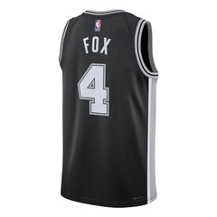 NBA De'Aaron Fox San Antonio Spurs Unisex Swingman Player Jersey - Icon Edition - Black