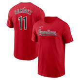 Jose Ramirez Cleveland Guardians Nike Fuse Name & Number T-Shirt - Red T-shirts