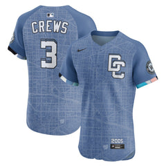 MLB Dylan Crews Washington Nationals Nike 2025 City Connect Elite Player Jersey - Blue