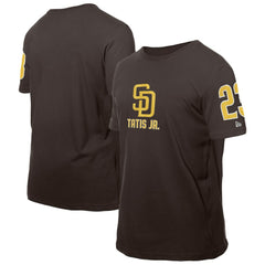 Fernando Tatis Jr. San Diego Padres New Era Design Lab Name & Number T-Shirt - Brown T-shirts