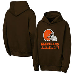 Cleveland Browns Outerstuff Youth Back to Basics Hoodie Brown