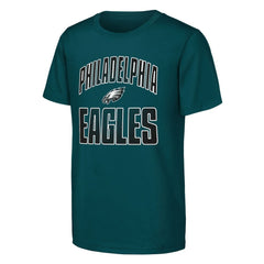 Philadelphia Eagles Outerstuff Youth Never Quit 2-Pack T-Shirt Set Midnight Green