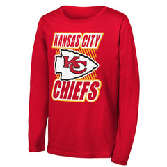 Kansas City Chiefs Outerstuff Youth Never Settle Long Sleeve T-Shirt Red