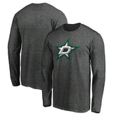 NHL Dallas Stars Fanatics Logo Long Sleeve T-Shirt - Charcoal