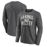 NHL Los Angeles Kings Fanatics Logo Long Sleeve T-Shirt - Charcoal