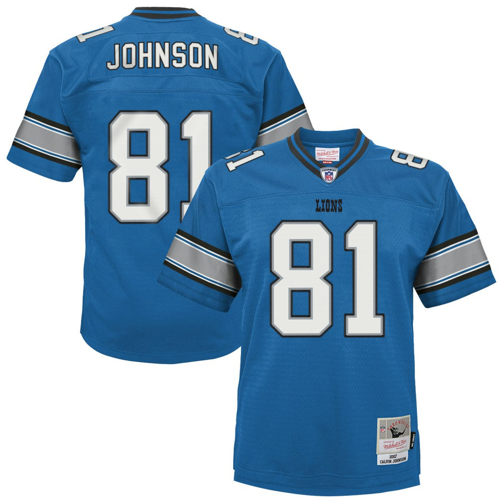 NFL Calvin Johnson Detroit Lions Youth Legacy Replica Jersey - Blue discount