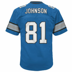 NFL Calvin Johnson Detroit Lions Youth Legacy Replica Jersey - Blue discount