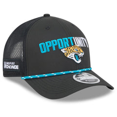 Jacksonville Jaguars New Era 2025 Inspire Change 9FORTY M-Crown Adjustable Hat Black