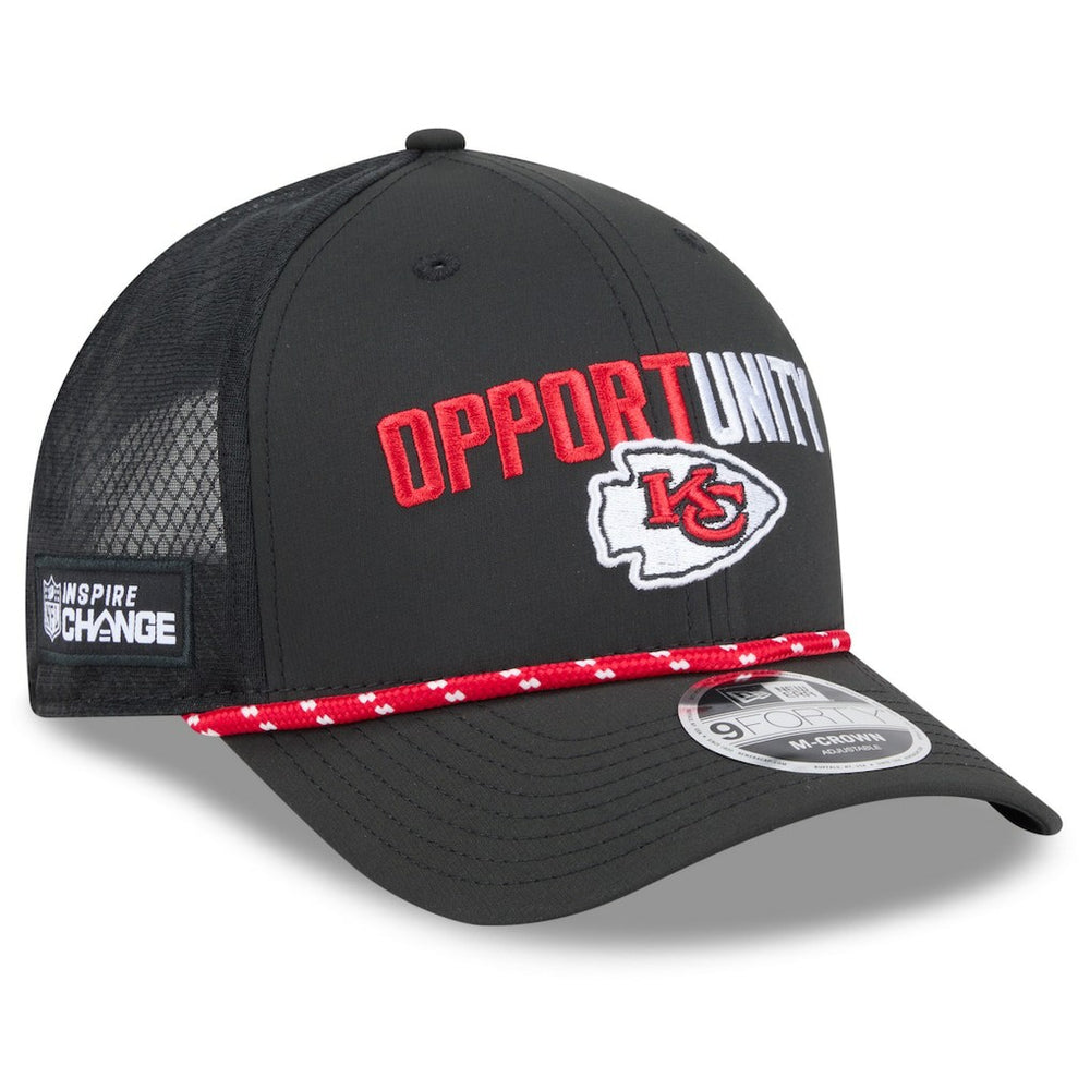 Kansas City Chiefs New Era 2025 Inspire Change 9FORTY M-Crown Adjustable Hat Black