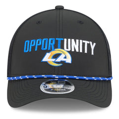 Los Angeles Rams New Era 2025 Inspire Change 9FORTY M-Crown Adjustable Hat Black