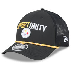 Pittsburgh Steelers New Era 2025 Inspire Change 9FORTY M-Crown Adjustable Hat Black