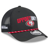 San Francisco 49ers New Era 2025 Inspire Change 9FORTY M-Crown Adjustable Hat Black