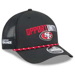 San Francisco 49ers New Era 2025 Inspire Change 9FORTY M-Crown Adjustable Hat Black