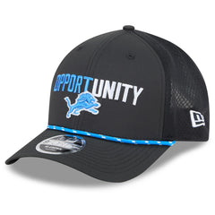 Detroit Lions New Era 2025 Inspire Change 9FORTY M-Crown Adjustable Hat Black