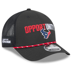 Houston Texans New Era 2025 Inspire Change 9FORTY M-Crown Adjustable Hat Black