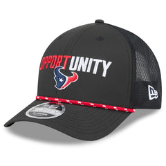 Houston Texans New Era 2025 Inspire Change 9FORTY M-Crown Adjustable Hat Black